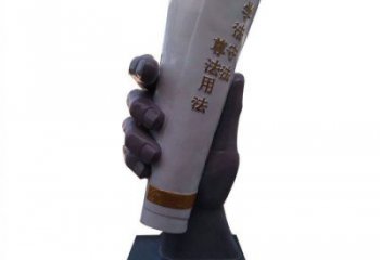 大型手卷雕塑公司，花园小品，玻璃钢手卷雕塑提供