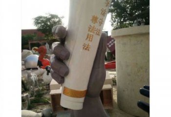手卷雕塑异型厂家，城市装饰，玻璃钢手卷雕塑定做