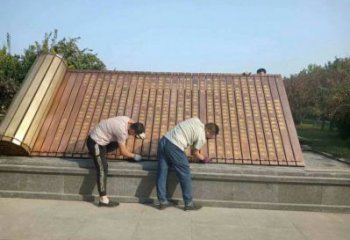 书卷雕塑，仿古景观雕塑，仿古摆件