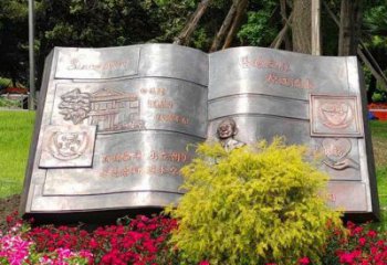 铜书本雕塑选用，景区案例，铜书本雕塑厂家通用
