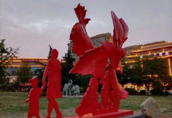 景观枫叶雕塑厂家，烤漆工艺，烤漆枫叶雕塑承接