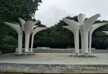 遮阳树雕塑展品，公园小品，不锈钢遮阳树雕塑加工