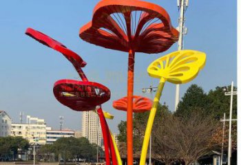 芭蕉叶雕塑订做，公园雕塑，不锈钢芭蕉叶雕塑公司