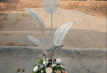 芭蕉叶雕塑供求，美陈雕塑，不锈钢芭蕉叶雕塑制造