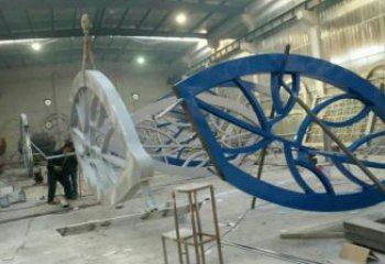 灯光树叶雕塑订做，室外软装，镂空灯光树叶雕塑供应