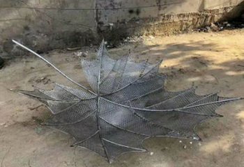 树叶雕塑生产商，彩钢制作，大型铁艺树叶雕塑定做