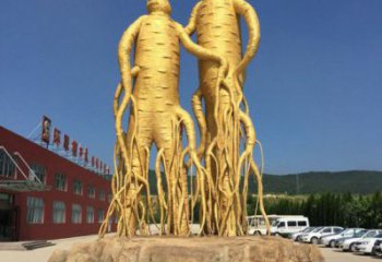 大型人参雕塑标准，街头艺术，广场人参树雕塑通用