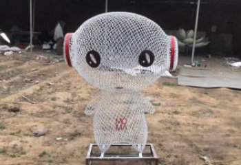 镂空人物雕塑厂家，编织工艺，公园广场户外卡通人物雕塑