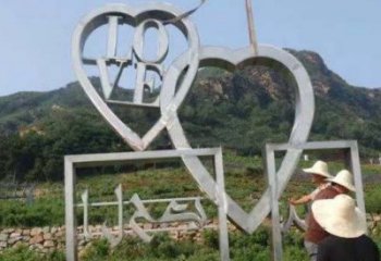 现代love雕塑承接，欧式风格，广场不锈钢love雕塑精选