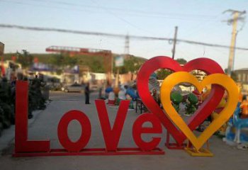 字母love雕塑精选，美陈雕塑，不锈钢love雕塑通用