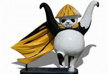 地产熊猫雕塑定做，城区小品，景观彩绘熊猫雕塑定价