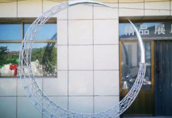 锻钢圆环雕塑精选，露天雕塑，镂空圆环雕塑展品