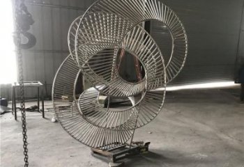 圆环方案供应，圆雕体系，镂空圆环雕塑制作展品