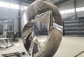 钛金圆圈雕塑制造，广场雕塑，制造不锈钢圆圈雕塑批发