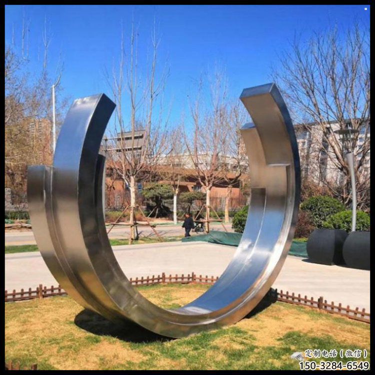 月亮雕塑提供，多彩艺术，中式不锈钢月亮雕塑通用