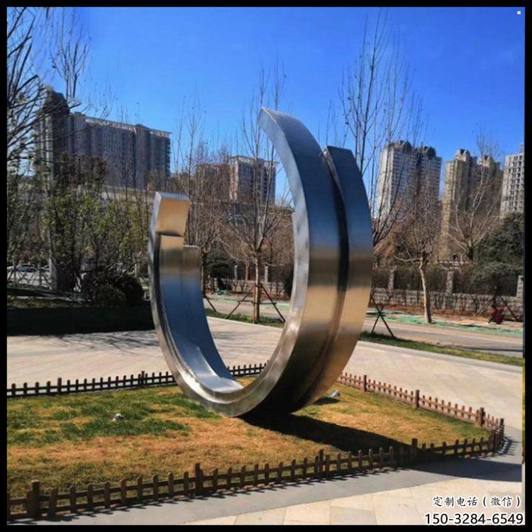 月亮船雕塑通用，街道标识，不锈钢月亮船雕塑承接