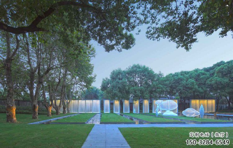 云朵景观雕塑厂家，镂空工艺制作，镂空云朵雕塑厂