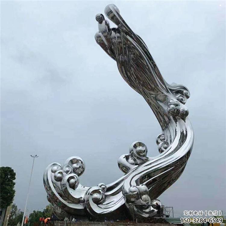 云朵雕塑，镂空景观雕塑，抽象效果