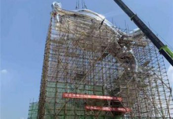 景观祥云雕塑生产，景区案例，不锈钢祥云雕塑优选