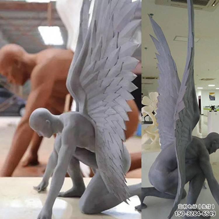鸟翅雕塑工厂标准，多彩艺术，不锈钢鸟翅雕塑供应