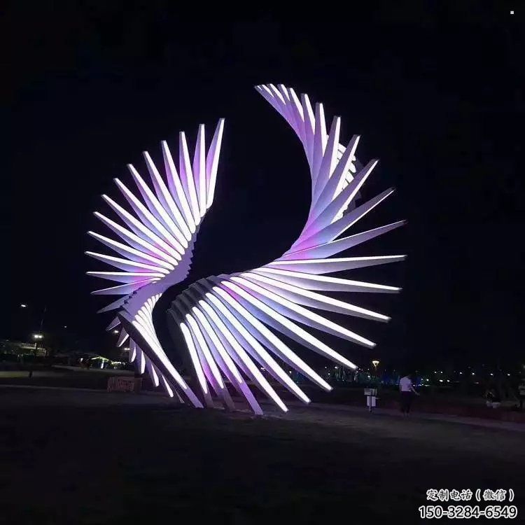 天使之翼雕塑制造商，城市雕塑，公园广场翅膀雕塑观赏型