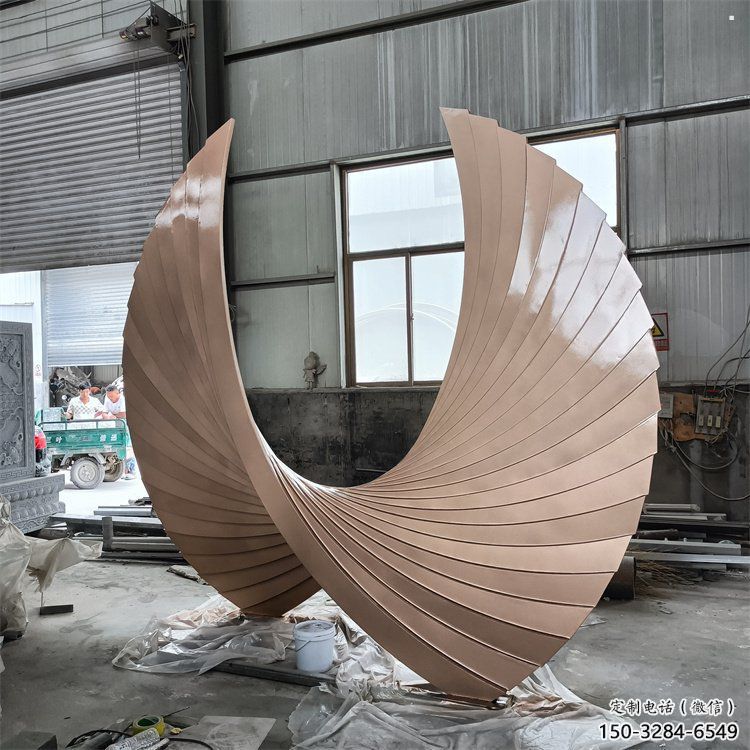 羽翼雕塑工厂优选，城市装饰，景观不锈钢羽翼雕塑供给