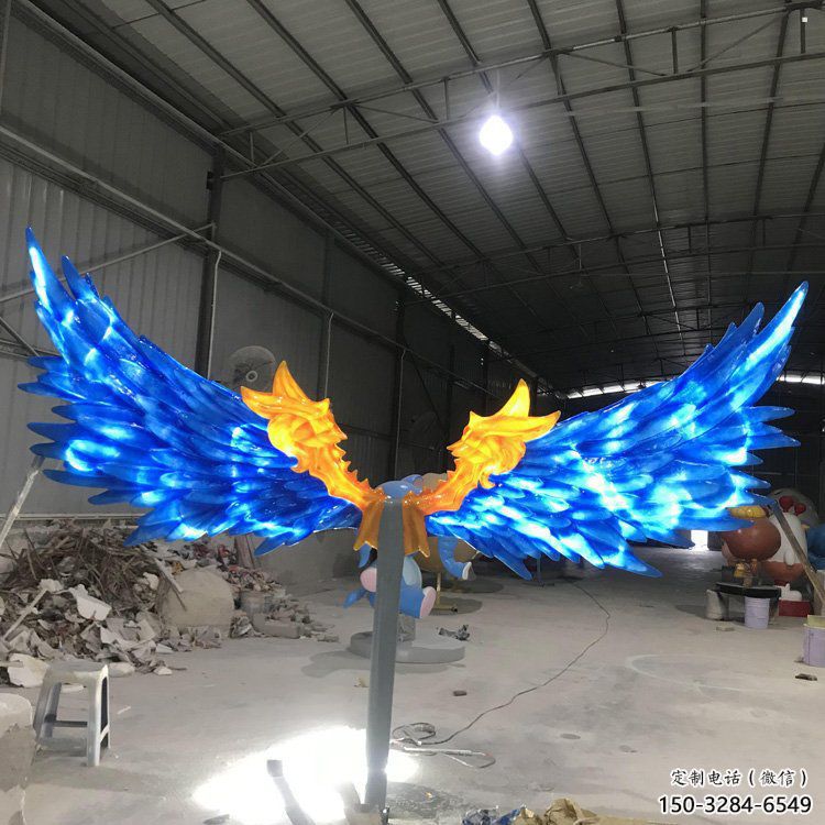 羽翼雕塑观赏型，公园小品，不锈钢羽翼雕塑常用