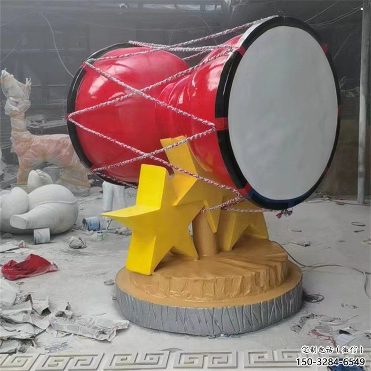 手拍鼓雕塑观赏型，标识雕塑，纪念不锈钢手拍鼓雕塑展品