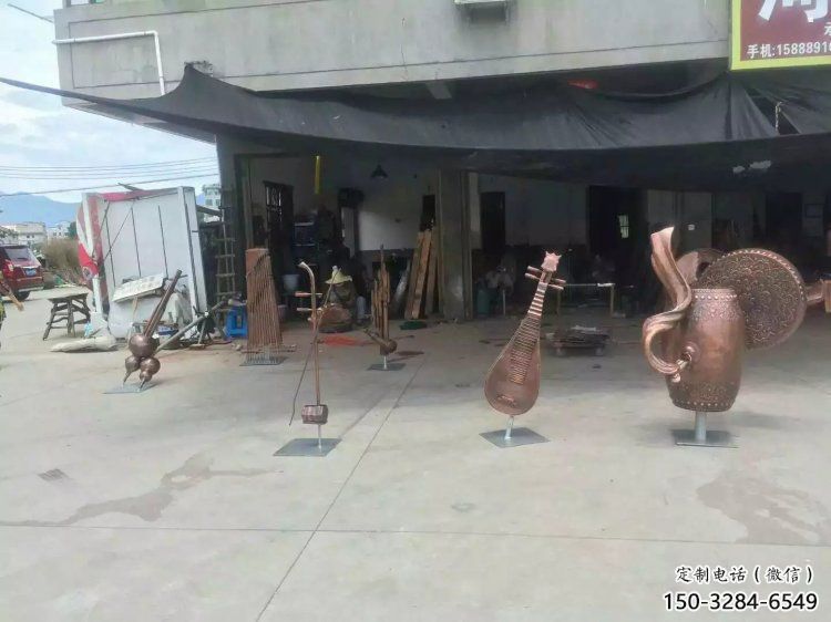 乐器雕塑装饰精品，景观概念，景观铜鼓雕塑通用