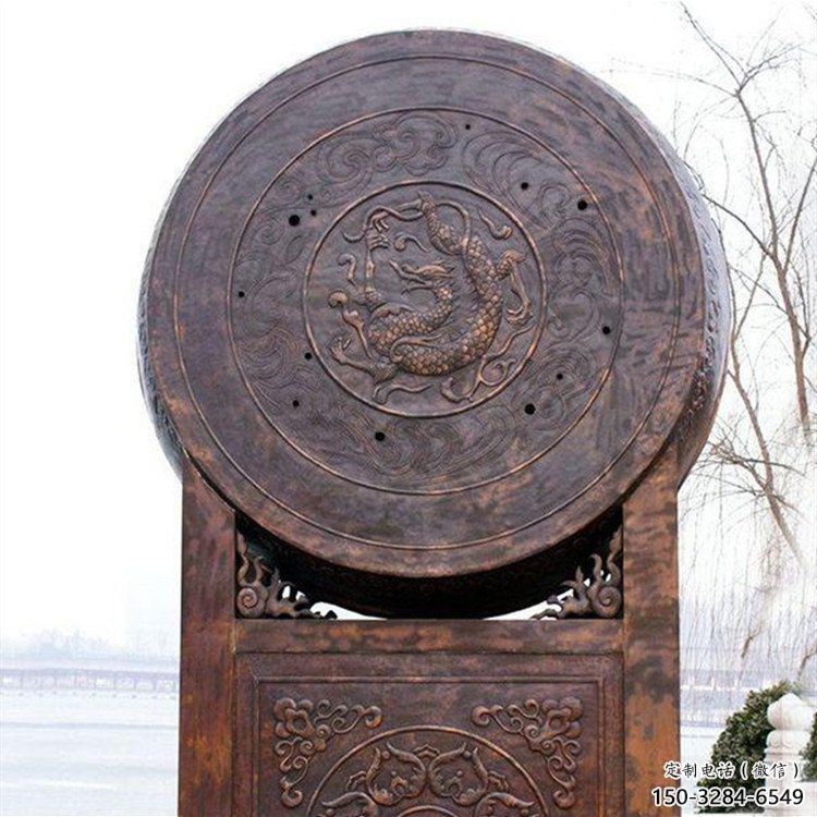 铜鼓雕塑建筑通用，街头雕塑，企业铜鼓雕塑标准
