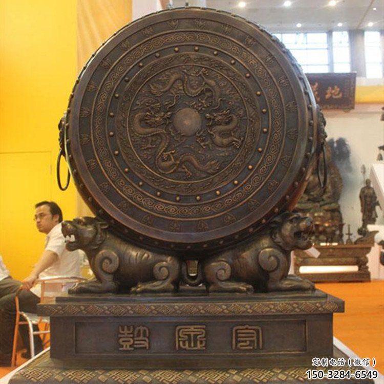 中式铜鼓雕塑定价，街头雕塑，铜鼓雕塑工程制作精选