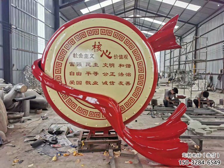 美陈战鼓雕塑 美陈战鼓雕塑