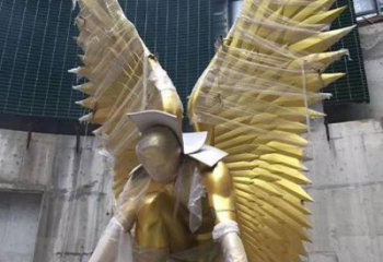 雕塑鸟翅景观制造，街景小品，不锈钢鸟翅雕塑优价