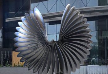 艺术鸟翅雕塑承接，景区案例，不锈钢鸟翅雕塑定制