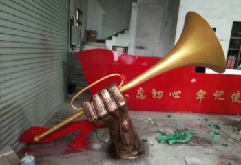艺术号角雕塑优选，城市装饰，号角雕塑订做供求