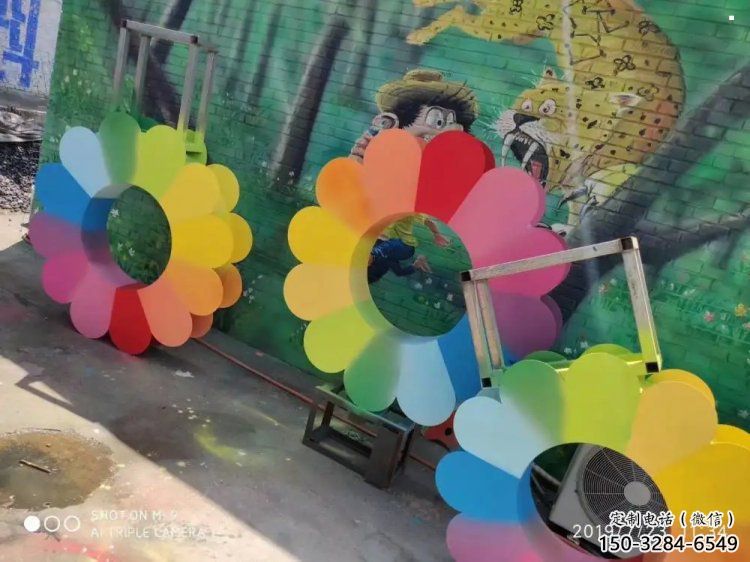 甘南金银花雕塑厂家，景区雕塑，城市不锈钢金银花雕塑