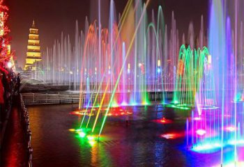台江选定喷泉雕塑，灯光数控效果，水景艺术雕塑