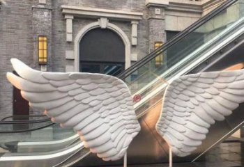 长安景观鸟翅雕塑制造，欧式风格，不锈钢鸟翅雕塑定价