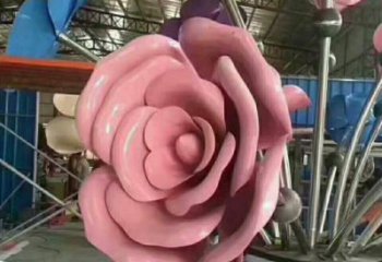 道外牡丹花雕塑工厂优选，城市装饰，牡丹花花朵雕塑供给