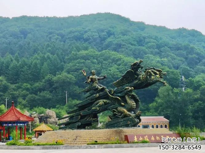 辽源夸父逐日雕塑，铸铜神话人物雕塑