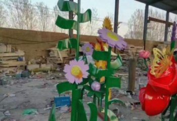 新建茉莉花雕塑订做，城市雕塑，不锈钢茉莉花雕塑厂