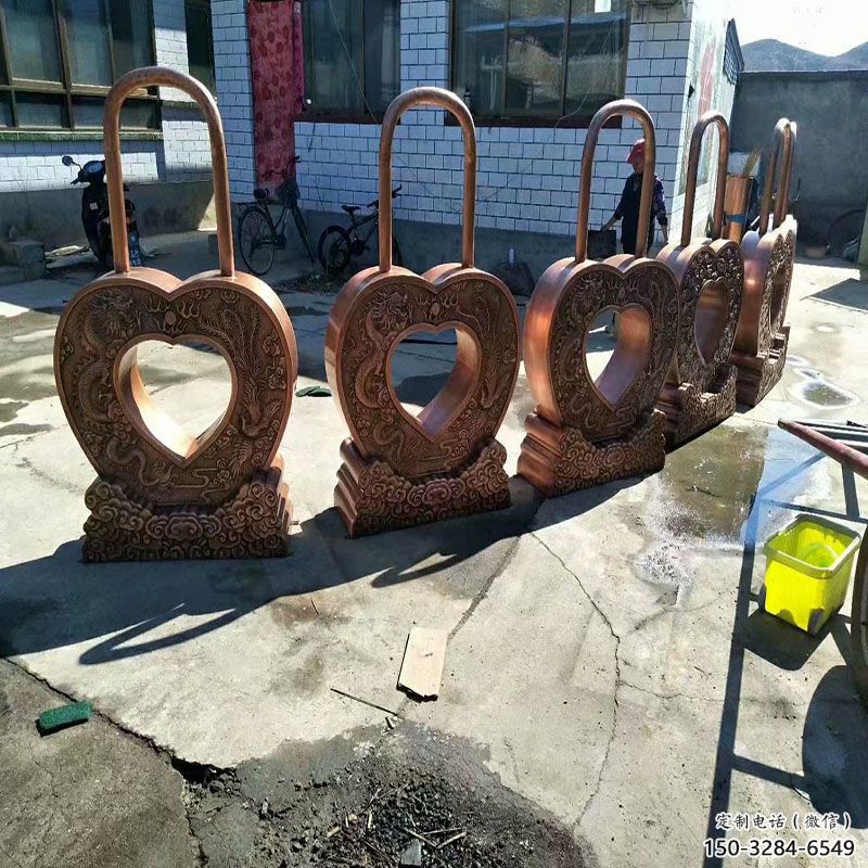 新建景观同心锁雕塑供应，艺术雕塑，现代锁子雕塑供求