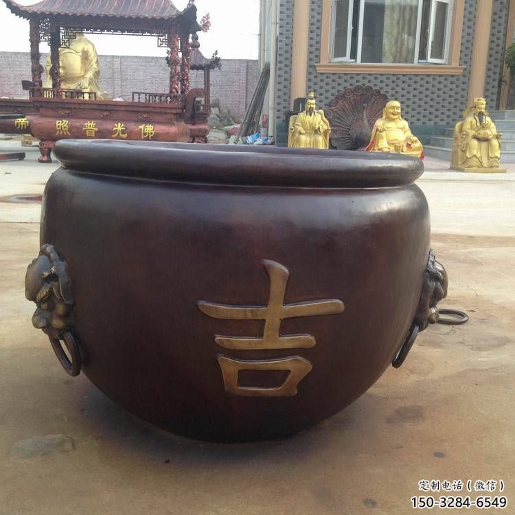 乌兰察布吉字铜缸雕塑-青铜铸造 乌兰察布吉字铜缸雕塑-青铜铸造