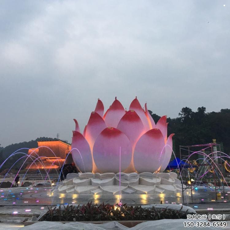 泾源莲花雕塑厂家，景区雕塑，水景莲花喷泉雕塑精选