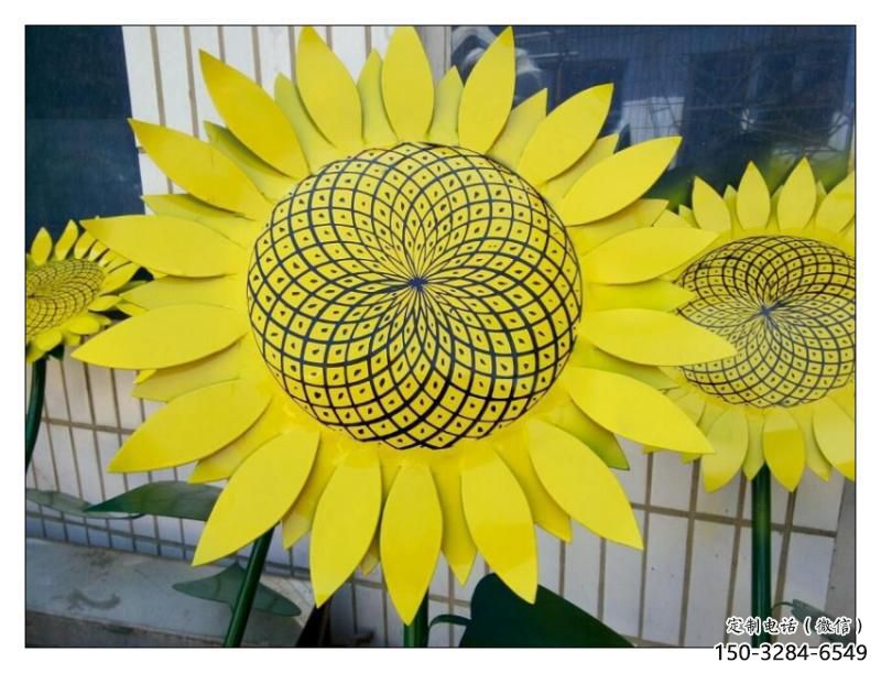 烟台抽象花篮雕塑展品，小区雕塑，葵花花篮雕塑工程制作精选