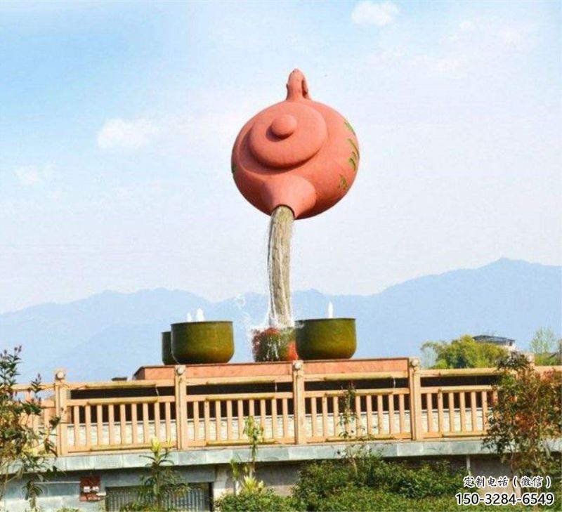 太原公园天壶雕塑工厂，不锈钢材质，圆雕形式