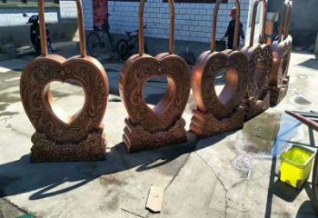 新建景观同心锁雕塑供应，艺术雕塑，现代锁子雕塑供求