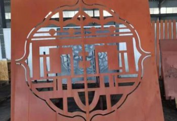 葫芦岛镂空景墙雕塑，耐候钢镂空工艺设计