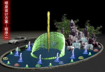 鄂尔多斯旱地漂浮喷泉雕塑，水景艺术喷泉雕塑生产商