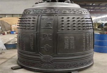 潍坊三圣寺铜钟雕塑-铸铜钟雕塑-平直形结构